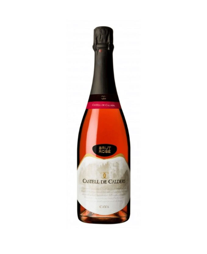 Rožinis, sausas putojantis vynas Castel de Calders Brut DO Cava (12%) 0.75l, Ispanija