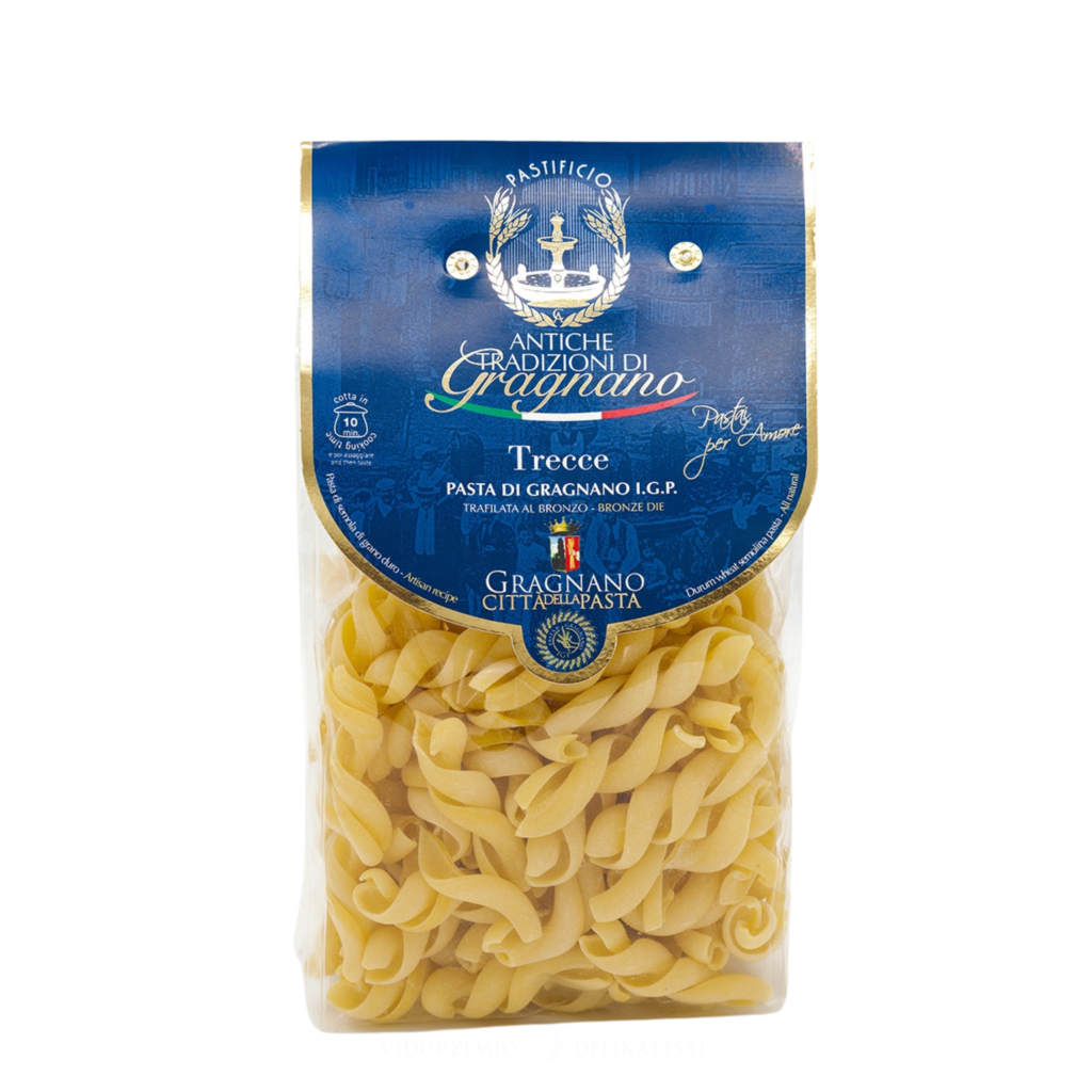 Treccia Di Gragnano IGP 500g Vidur emio Delikatesai treccia-di-gragnano-igp-500g-vidur-emio-delikatesai
