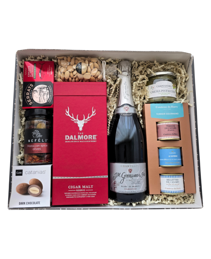 Dovana su Dalmore viskiu, Blanc de Blancs šampanu ir Viduržemio delikatesais