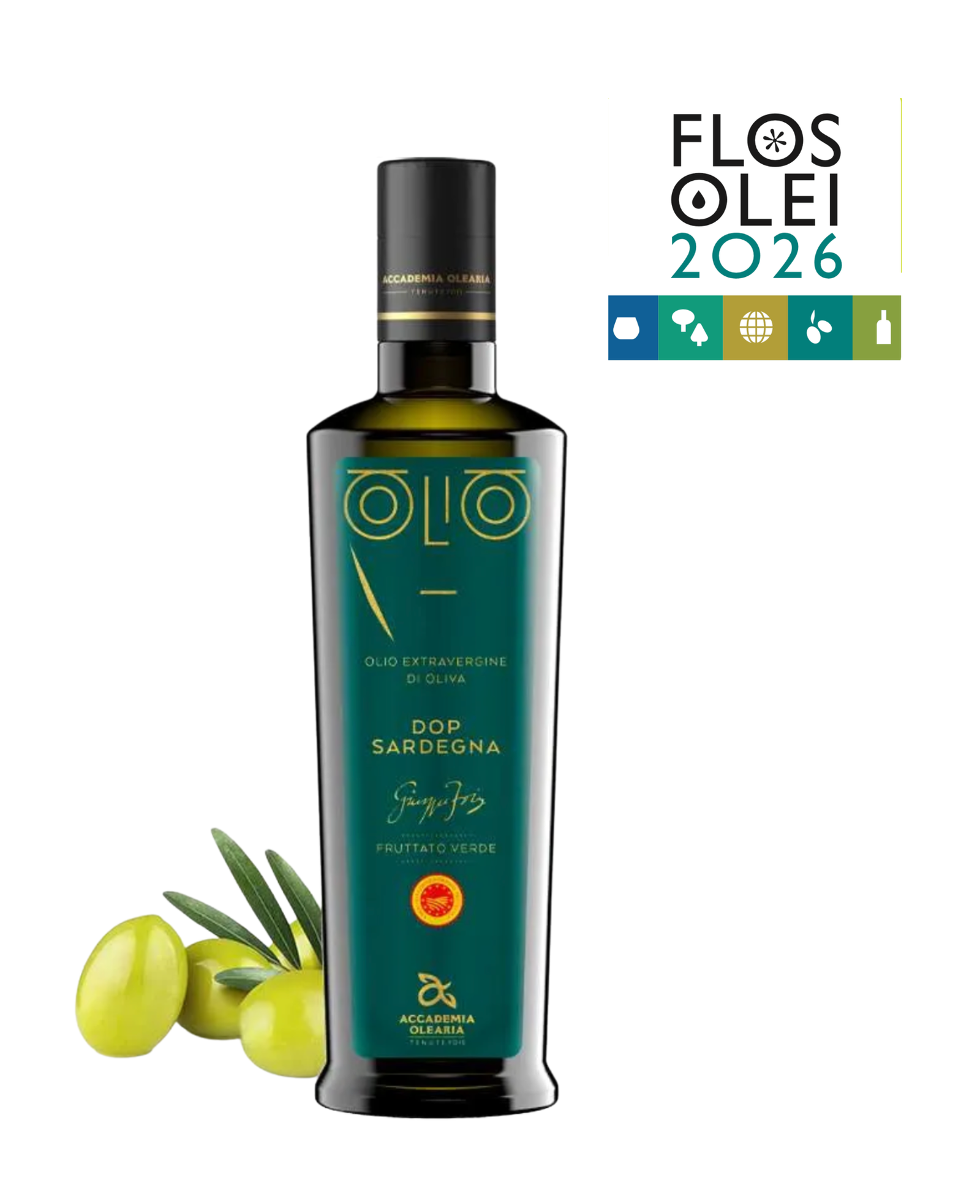 OLO Sardegna DOP alyvuogių aliejus OLO Sardegna DOP ypač tyras alyvuogių aliejus 500 ml su žaliomis alyvuogėmis