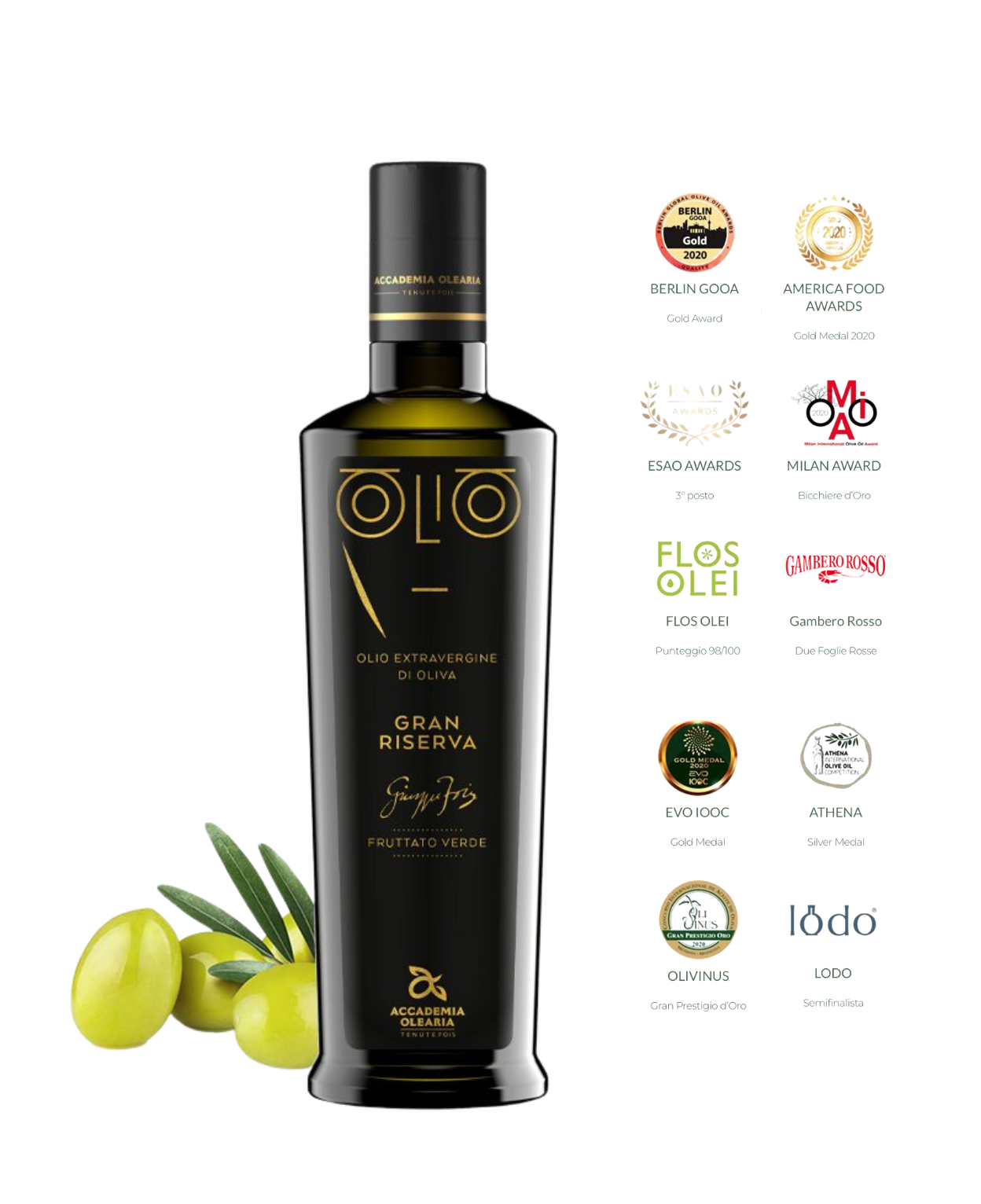 OLO Gran Riserva alyvuogių aliejus OLO Gran Riserva Sardegna DOP alyvuogių aliejus 500 ml juodas butelis
